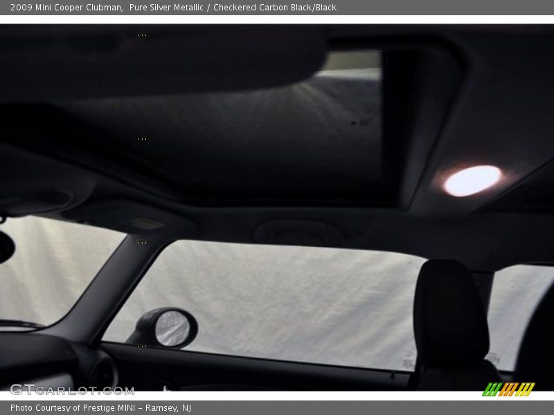Pure Silver Metallic / Checkered Carbon Black/Black 2009 Mini Cooper Clubman