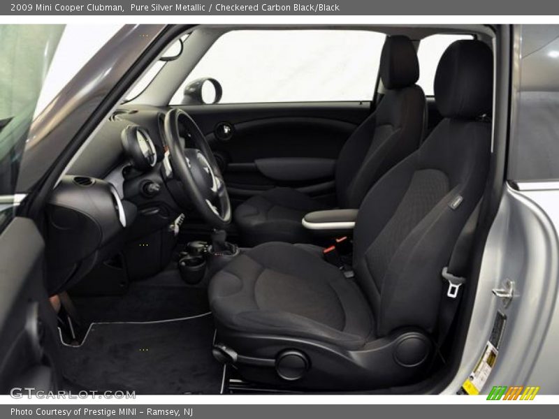 Pure Silver Metallic / Checkered Carbon Black/Black 2009 Mini Cooper Clubman