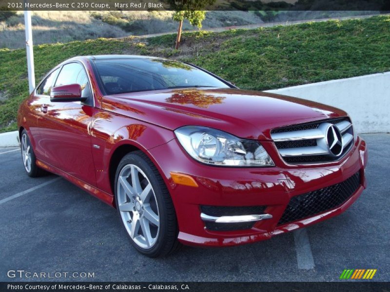 Mars Red / Black 2012 Mercedes-Benz C 250 Coupe