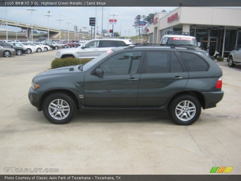 Highland Green Metallic / Sand Beige 2005 BMW X5 3.0i