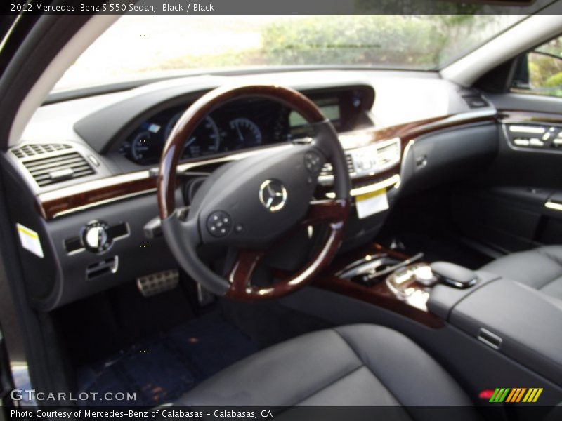 Black / Black 2012 Mercedes-Benz S 550 Sedan