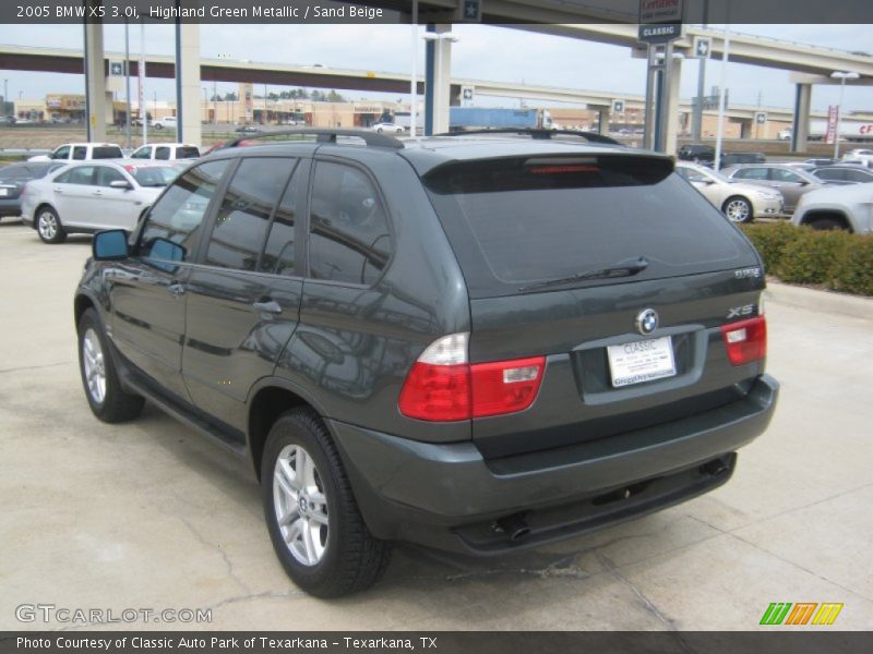 Highland Green Metallic / Sand Beige 2005 BMW X5 3.0i