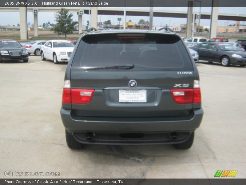 Highland Green Metallic / Sand Beige 2005 BMW X5 3.0i
