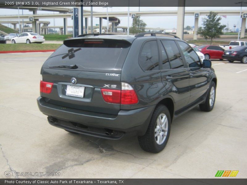 Highland Green Metallic / Sand Beige 2005 BMW X5 3.0i
