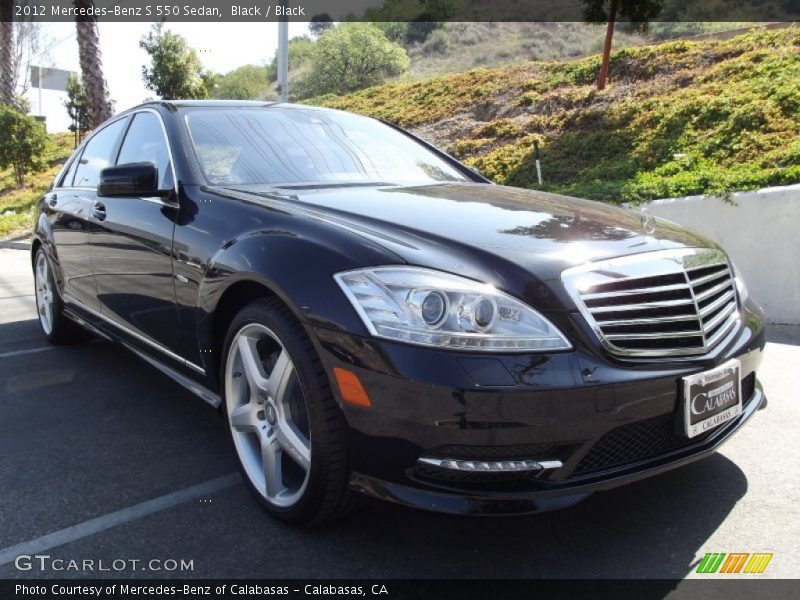 Black / Black 2012 Mercedes-Benz S 550 Sedan