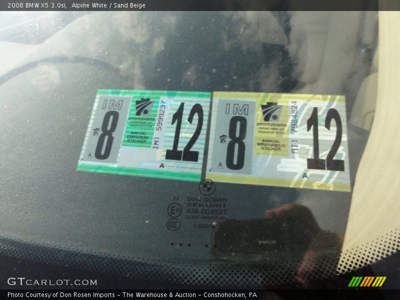 Alpine White / Sand Beige 2008 BMW X5 3.0si