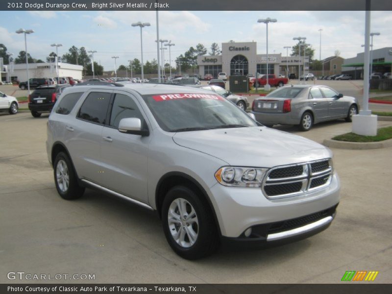 Bright Silver Metallic / Black 2012 Dodge Durango Crew