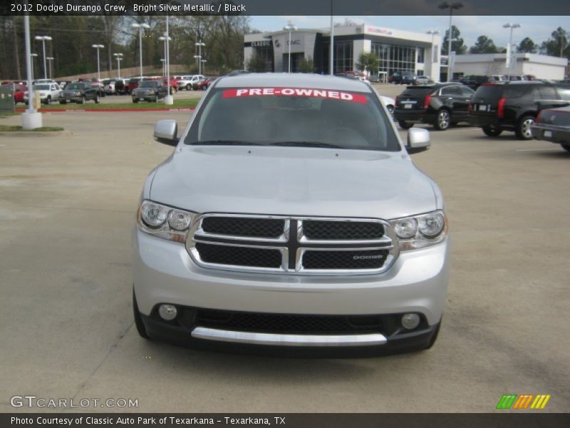 Bright Silver Metallic / Black 2012 Dodge Durango Crew