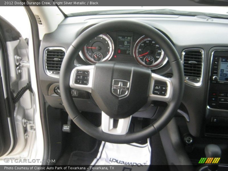 Bright Silver Metallic / Black 2012 Dodge Durango Crew