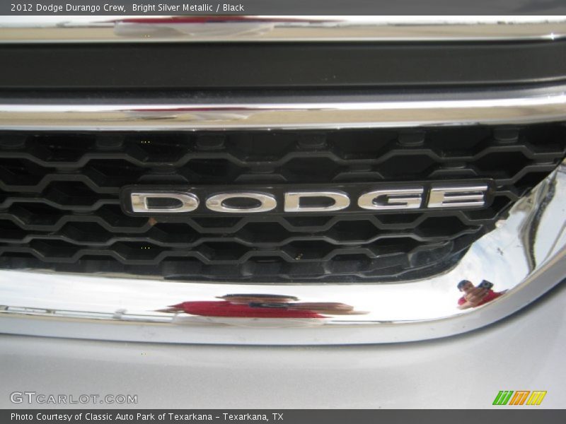 Bright Silver Metallic / Black 2012 Dodge Durango Crew