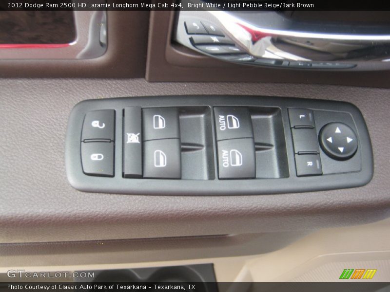 Bright White / Light Pebble Beige/Bark Brown 2012 Dodge Ram 2500 HD Laramie Longhorn Mega Cab 4x4