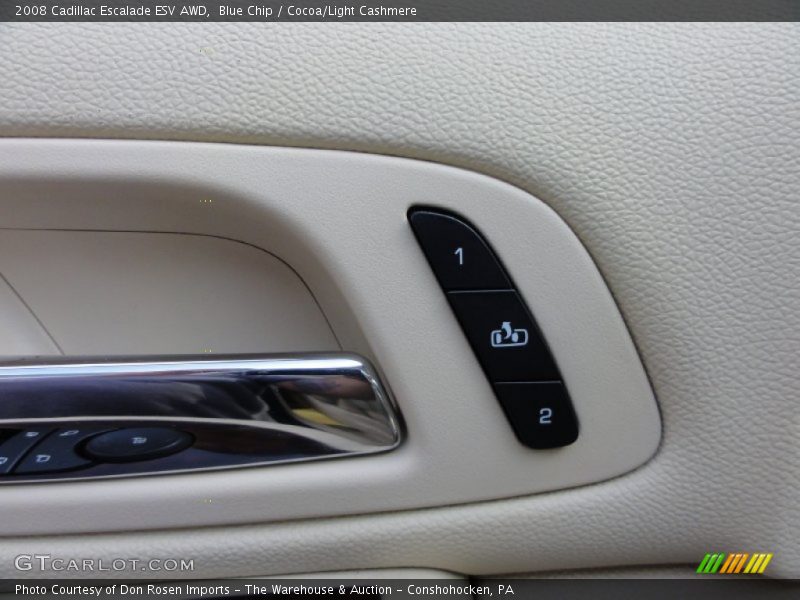 Blue Chip / Cocoa/Light Cashmere 2008 Cadillac Escalade ESV AWD