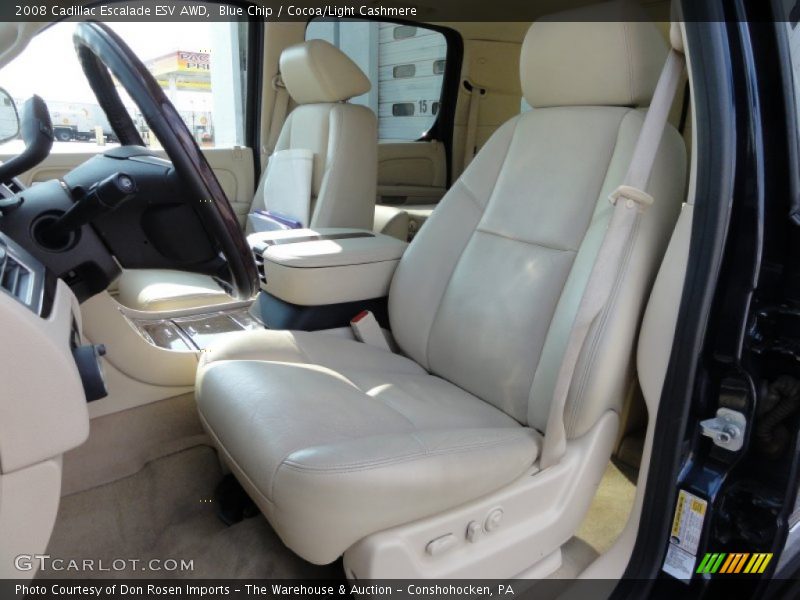 Blue Chip / Cocoa/Light Cashmere 2008 Cadillac Escalade ESV AWD