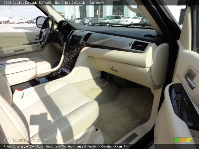 Blue Chip / Cocoa/Light Cashmere 2008 Cadillac Escalade ESV AWD