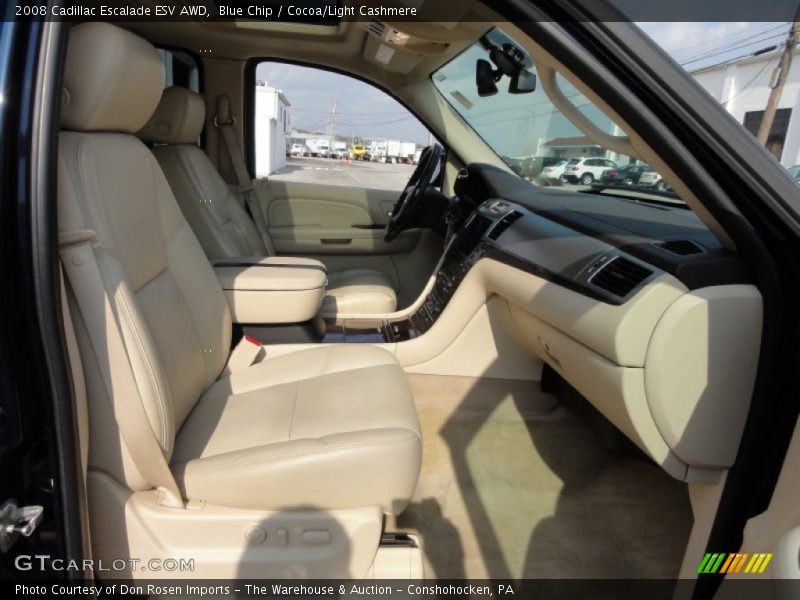Blue Chip / Cocoa/Light Cashmere 2008 Cadillac Escalade ESV AWD