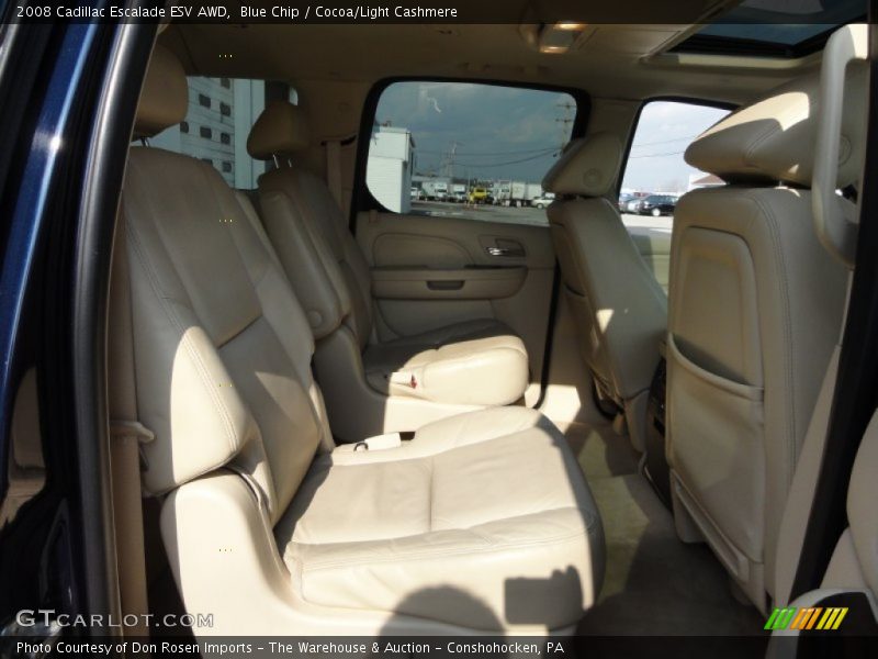 Blue Chip / Cocoa/Light Cashmere 2008 Cadillac Escalade ESV AWD