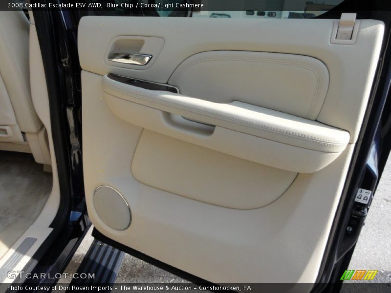 Blue Chip / Cocoa/Light Cashmere 2008 Cadillac Escalade ESV AWD
