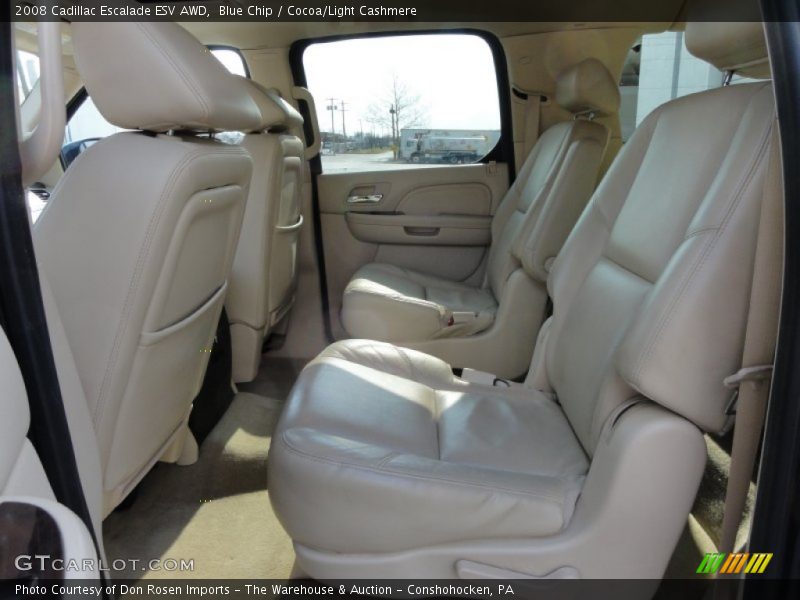 Blue Chip / Cocoa/Light Cashmere 2008 Cadillac Escalade ESV AWD