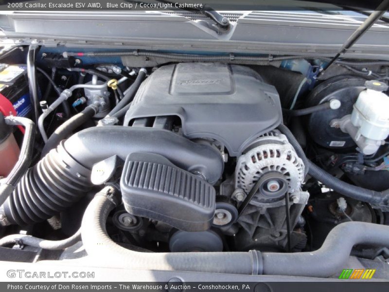 Blue Chip / Cocoa/Light Cashmere 2008 Cadillac Escalade ESV AWD