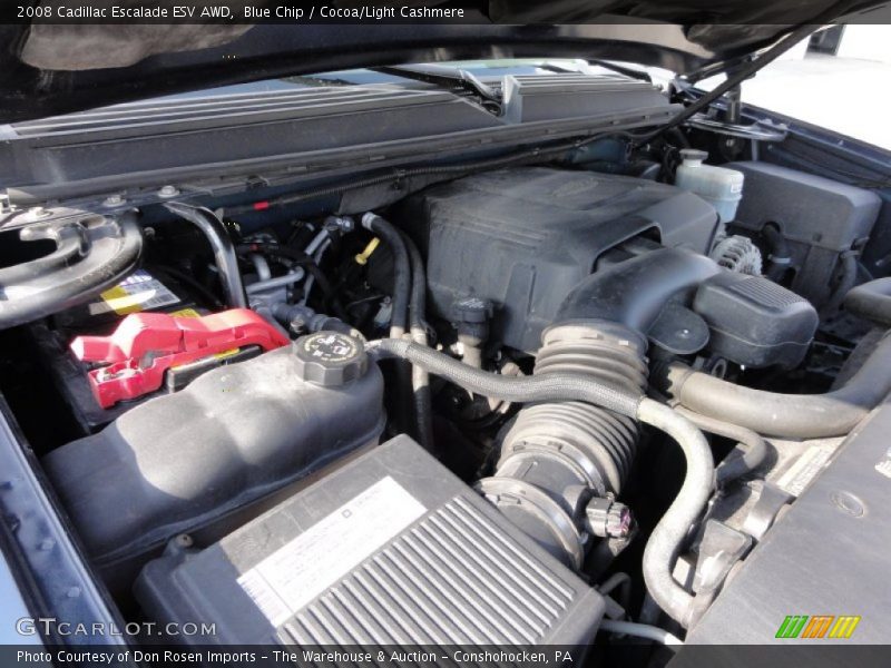 Blue Chip / Cocoa/Light Cashmere 2008 Cadillac Escalade ESV AWD