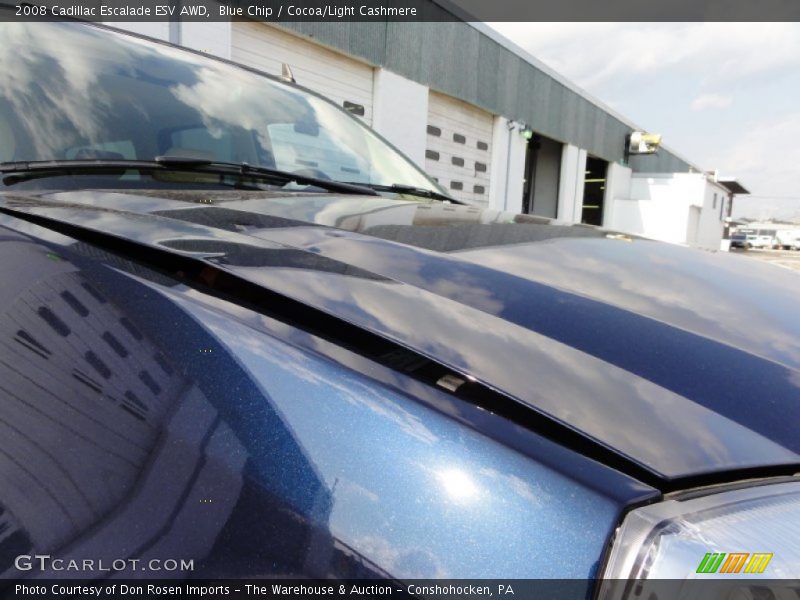 Blue Chip / Cocoa/Light Cashmere 2008 Cadillac Escalade ESV AWD