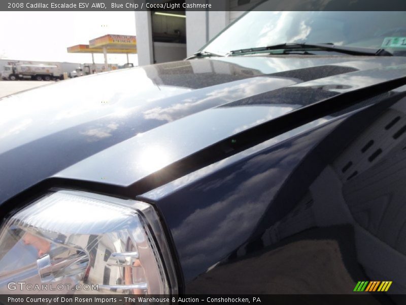 Blue Chip / Cocoa/Light Cashmere 2008 Cadillac Escalade ESV AWD
