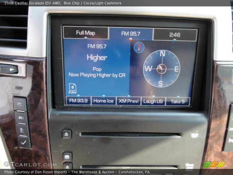 Blue Chip / Cocoa/Light Cashmere 2008 Cadillac Escalade ESV AWD