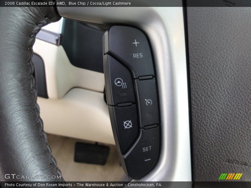 Blue Chip / Cocoa/Light Cashmere 2008 Cadillac Escalade ESV AWD