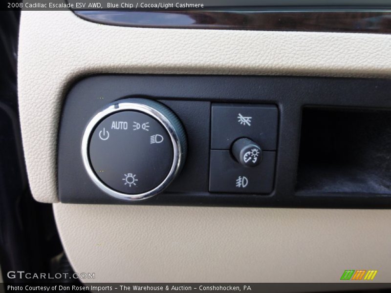 Blue Chip / Cocoa/Light Cashmere 2008 Cadillac Escalade ESV AWD