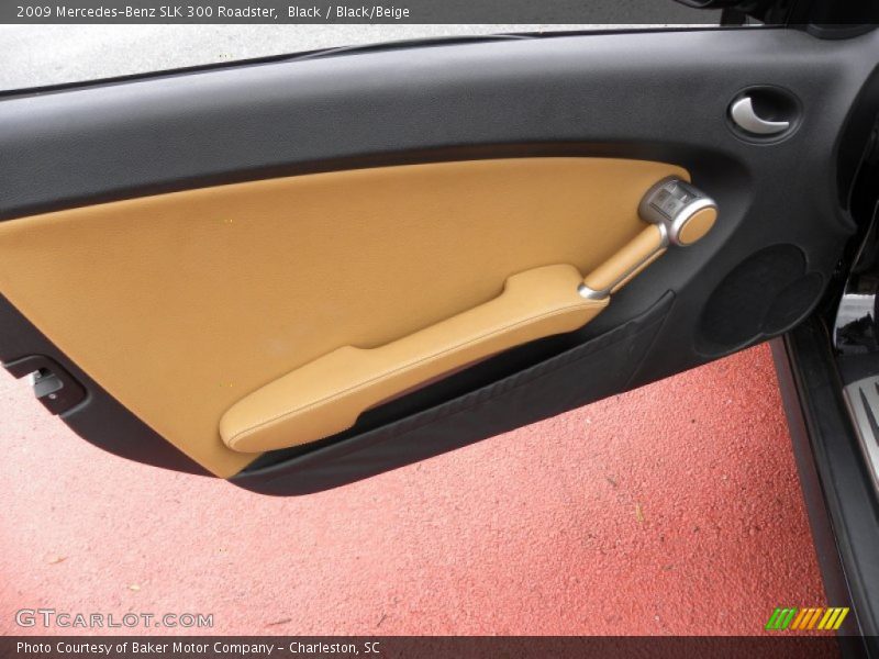 Black / Black/Beige 2009 Mercedes-Benz SLK 300 Roadster