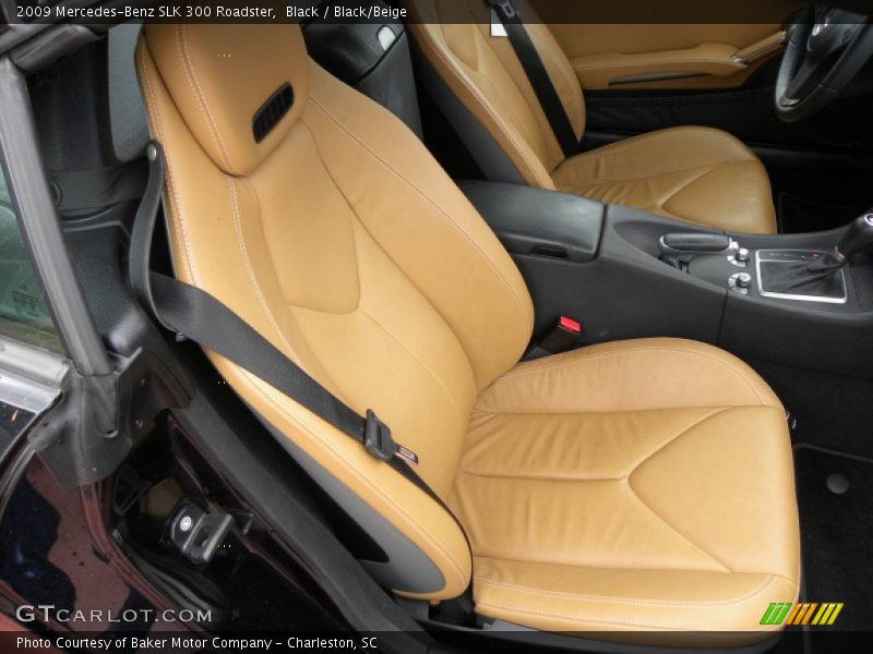 Black / Black/Beige 2009 Mercedes-Benz SLK 300 Roadster
