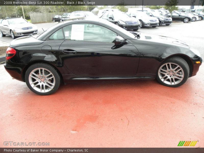 Black / Black/Beige 2009 Mercedes-Benz SLK 300 Roadster