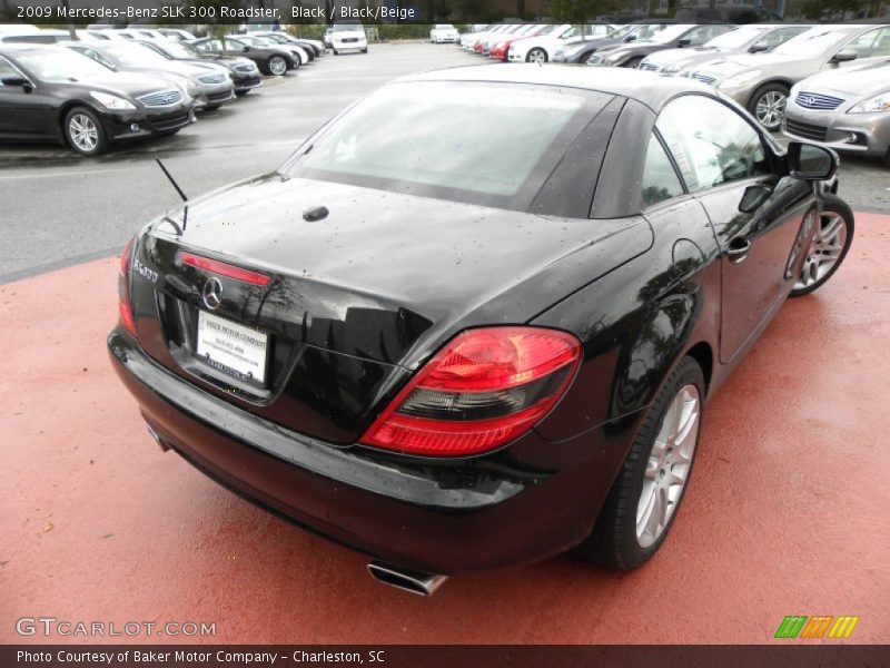 Black / Black/Beige 2009 Mercedes-Benz SLK 300 Roadster