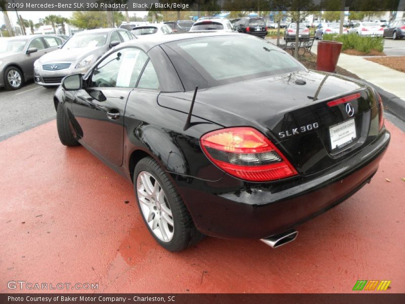 Black / Black/Beige 2009 Mercedes-Benz SLK 300 Roadster