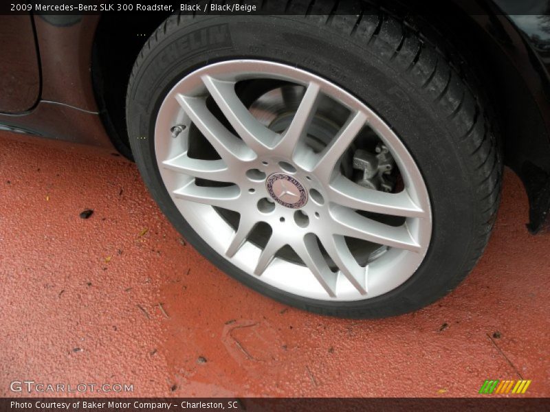 Black / Black/Beige 2009 Mercedes-Benz SLK 300 Roadster