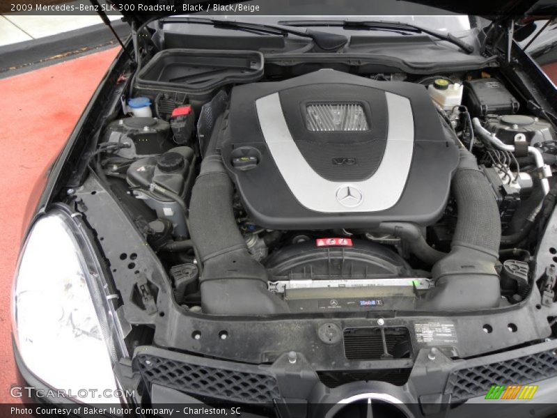 Black / Black/Beige 2009 Mercedes-Benz SLK 300 Roadster