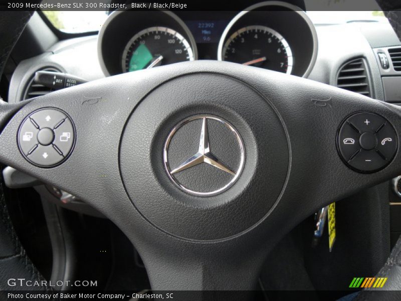 Black / Black/Beige 2009 Mercedes-Benz SLK 300 Roadster