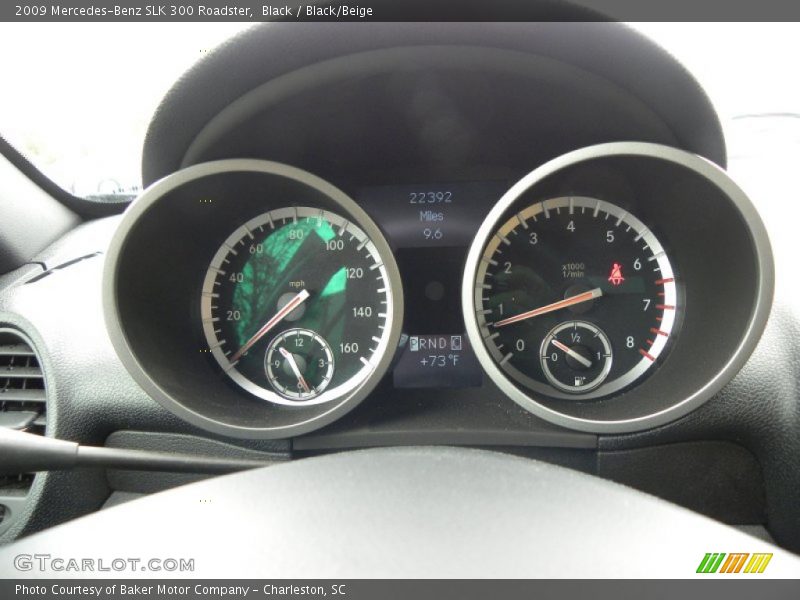 Black / Black/Beige 2009 Mercedes-Benz SLK 300 Roadster