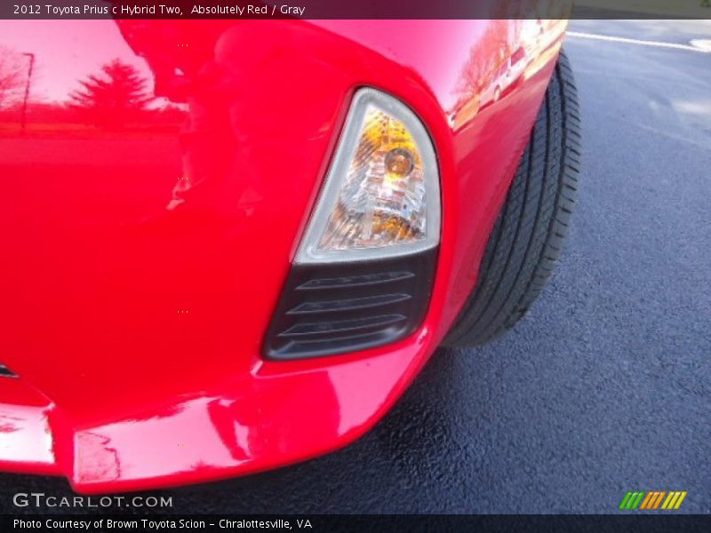 Absolutely Red / Gray 2012 Toyota Prius c Hybrid Two