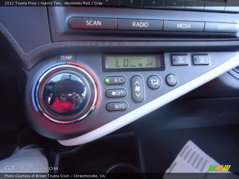 Controls of 2012 Prius c Hybrid Two