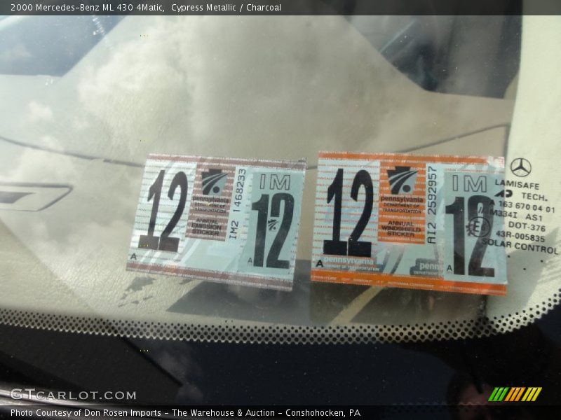 Cypress Metallic / Charcoal 2000 Mercedes-Benz ML 430 4Matic