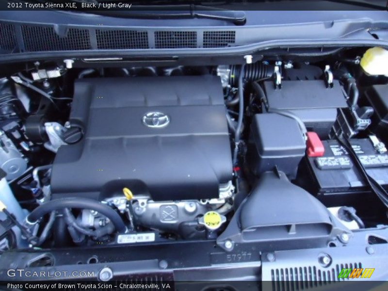 Black / Light Gray 2012 Toyota Sienna XLE