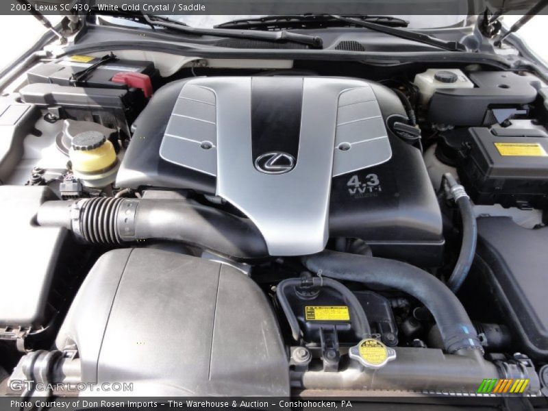  2003 SC 430 Engine - 4.3 Liter DOHC 32 Valve VVT-i V8
