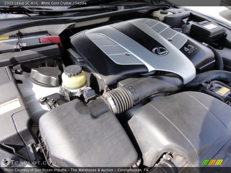  2003 SC 430 Engine - 4.3 Liter DOHC 32 Valve VVT-i V8