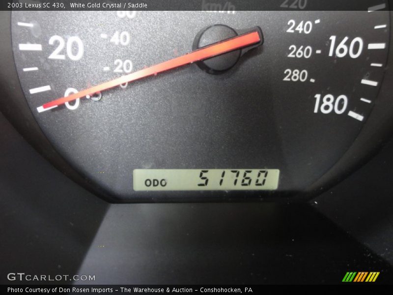 White Gold Crystal / Saddle 2003 Lexus SC 430