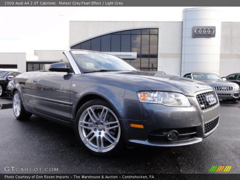 Meteor Grey Pearl Effect / Light Grey 2009 Audi A4 2.0T Cabriolet