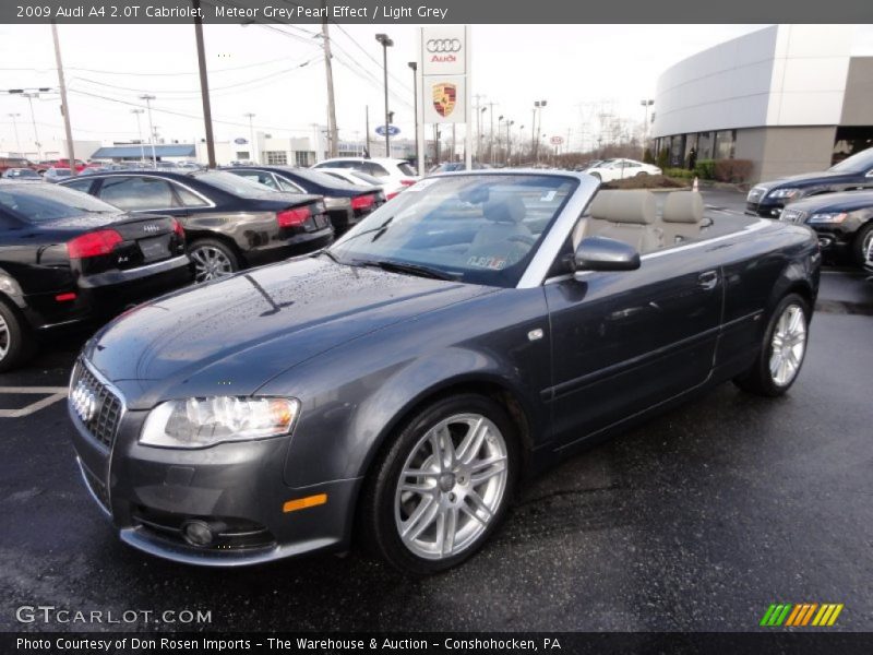 Meteor Grey Pearl Effect / Light Grey 2009 Audi A4 2.0T Cabriolet