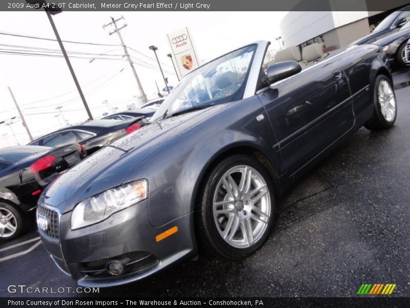 Meteor Grey Pearl Effect / Light Grey 2009 Audi A4 2.0T Cabriolet