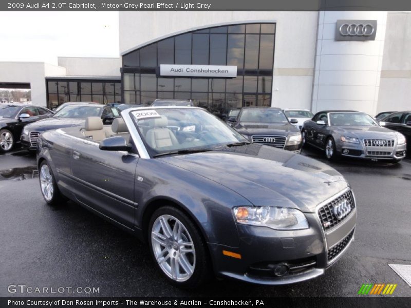 Meteor Grey Pearl Effect / Light Grey 2009 Audi A4 2.0T Cabriolet