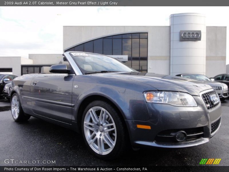 Meteor Grey Pearl Effect / Light Grey 2009 Audi A4 2.0T Cabriolet